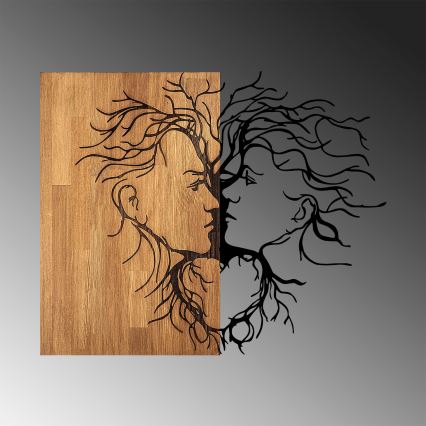 Decoración de pared 96x79 cm love madera/metal