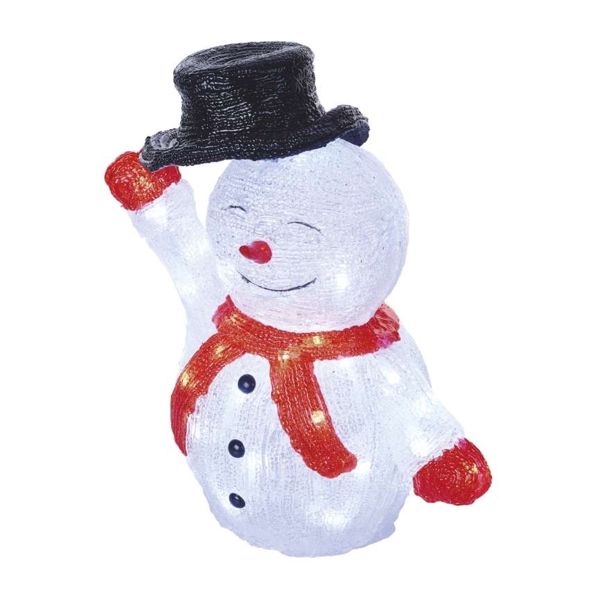Decoración LED de Navidad para exteriores 40xLED/2,1W/230V IP44 muñeco de nieve