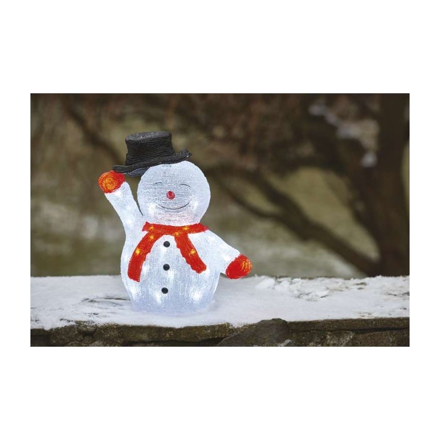Decoración LED de Navidad para exteriores 40xLED/2,1W/230V IP44 muñeco de nieve