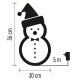 Decoración LED de Navidad para exteriores 40xLED/2,1W/230V IP44 muñeco de nieve