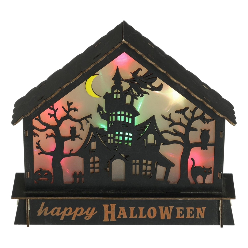 Decoración LED HALLOWEEN LED/2xAA casa encantada multicolor