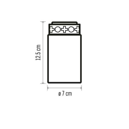 Decoración LED para exteriores 1xLED/2xC IP44 rojo