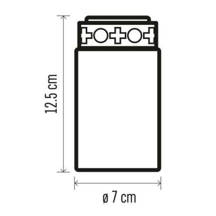 Decoración LED para exteriores 1xLED/2xC IP44 rojo