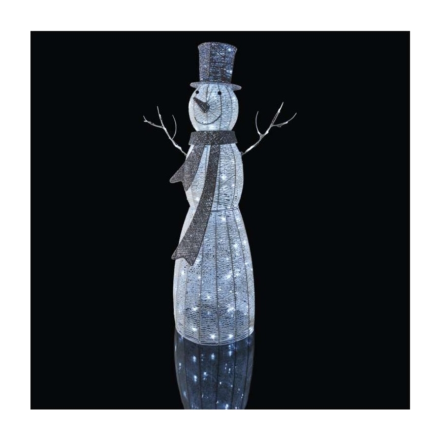Decoración navideña LED 120xLED/2,8W/230V 124 cm muñeco de nieve