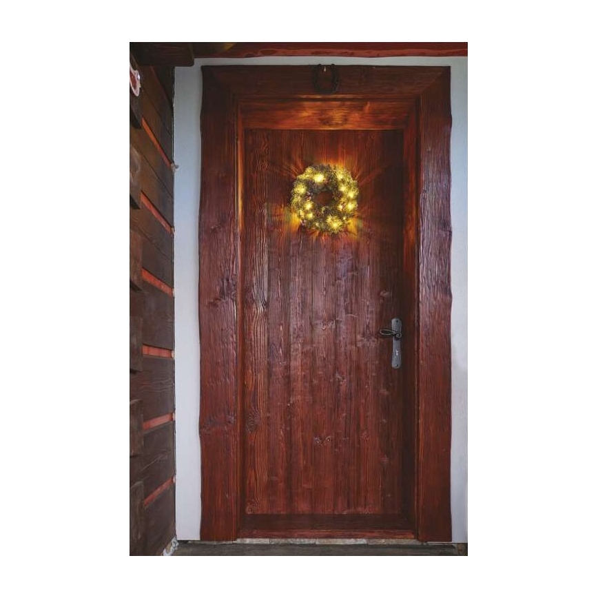 Decoración navideña LED 20xLED/2xAA diámetro 38 cm