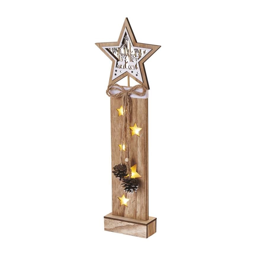 Decoración navideña LED 5xLED/2xAA estrella