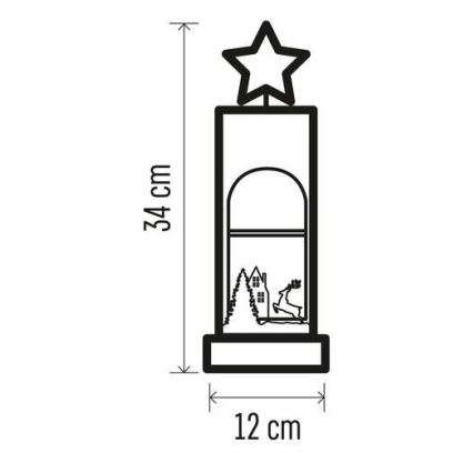 Decoración navideña LED 5xLED/2xAA estrella