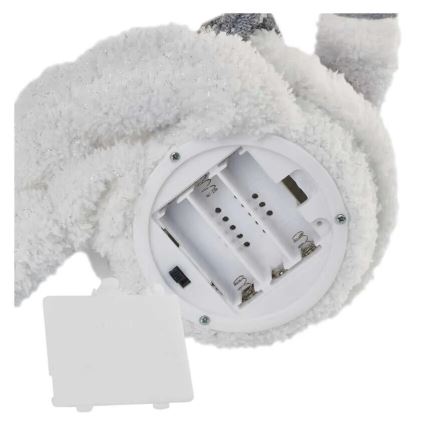 Decoración navideña LED 6xLED/3xAA muñeco de nieve