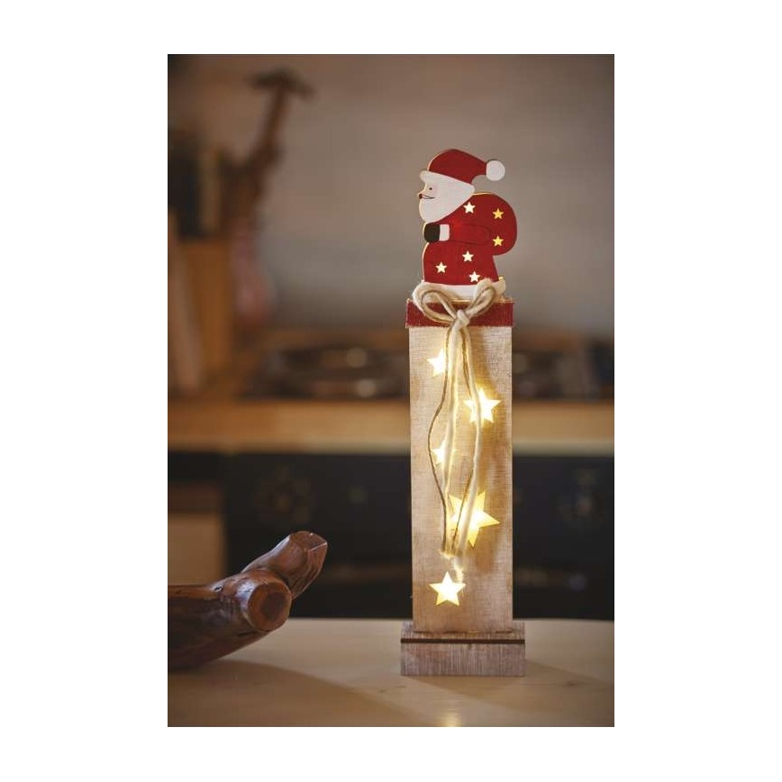 Decoración navideña LED 7xLED/2xAA santa