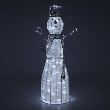 Decoración navideña LED exterior LED/3,6W/230V/blanco frío 124 cm IP44 muñeco de nieve