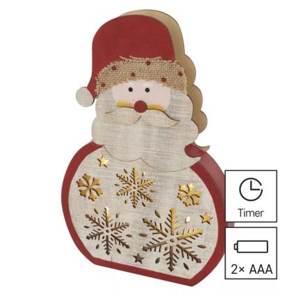 Decoración navideña LED LED/2xAAA Santa