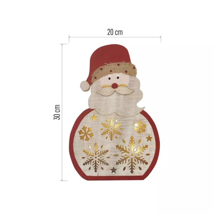 Decoración navideña LED LED/2xAAA Santa