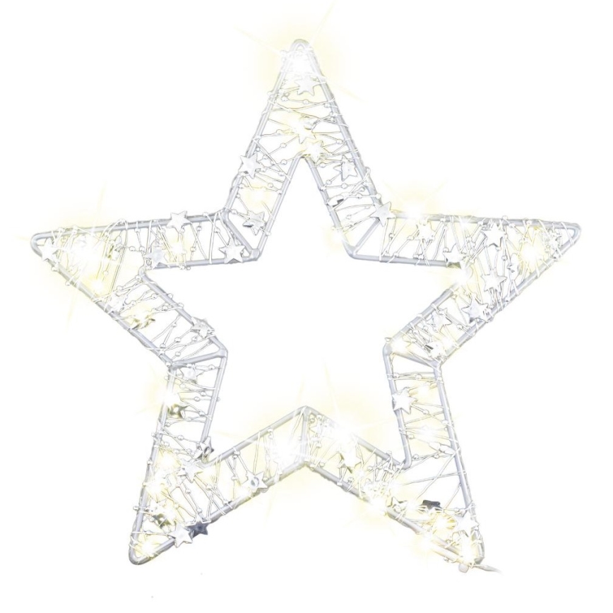 Decoración navideña LED LED/3xAA/blanco cálido estrella