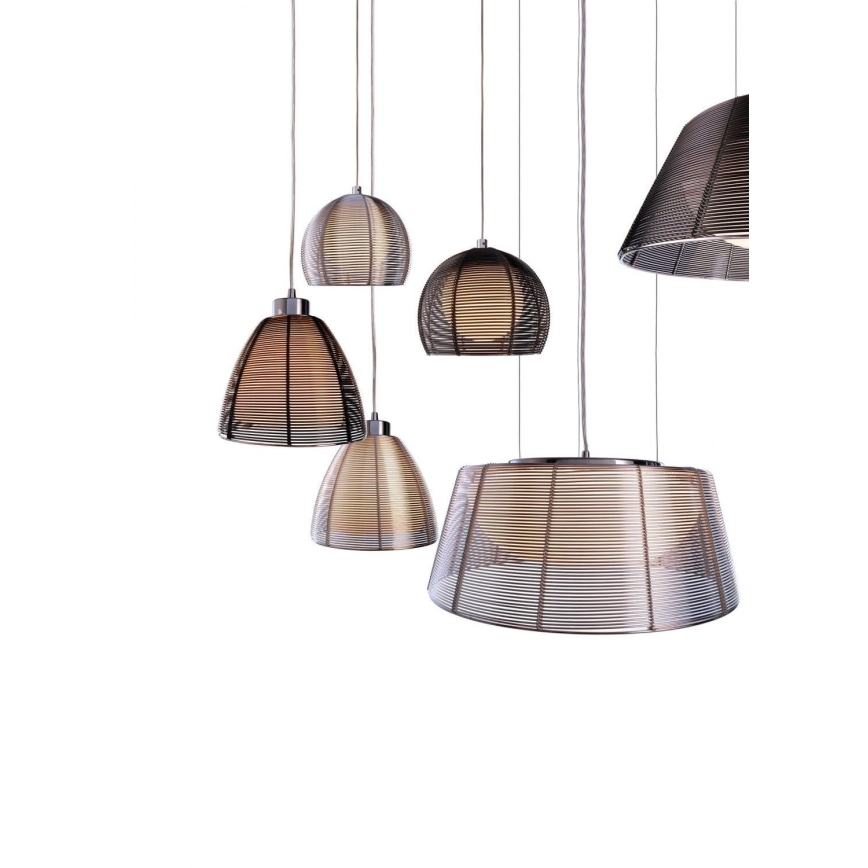 Deko-Light 342025 - Lámpara colgante FILO 1xE27/60W/230V diá. 19 cm plata
