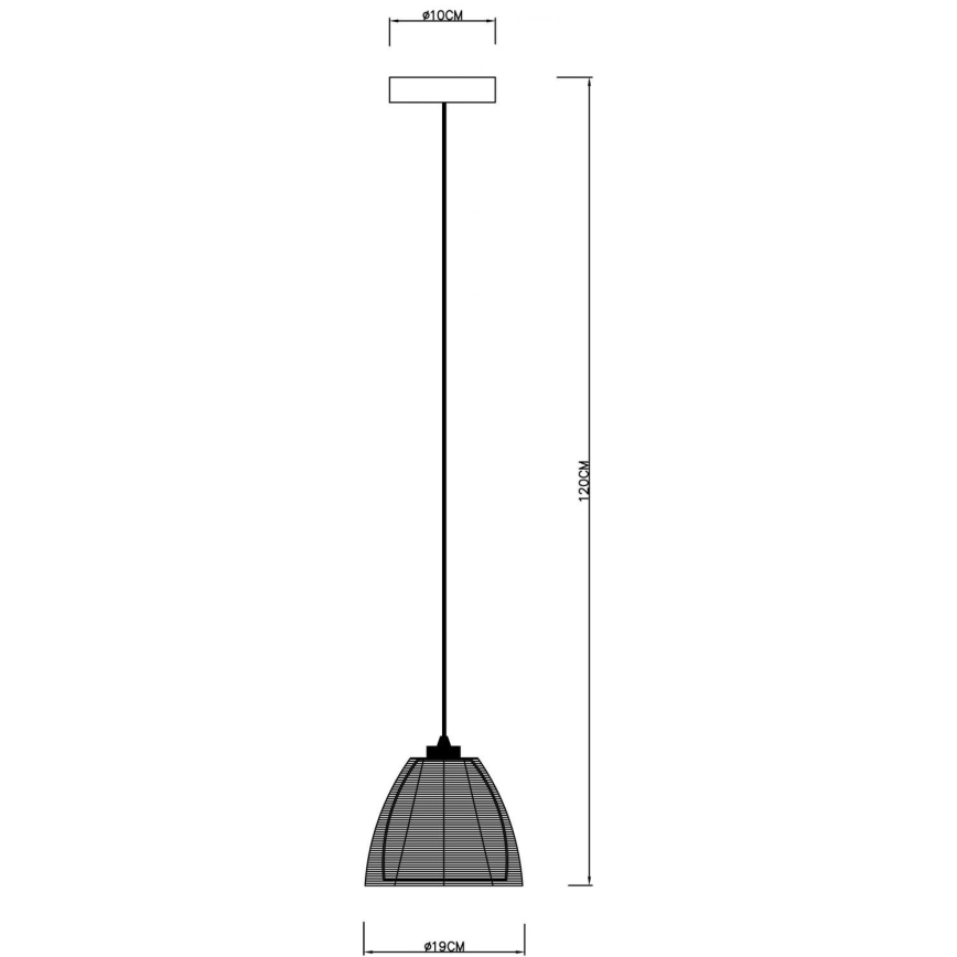 Deko-Light 342025 - Lámpara colgante FILO 1xE27/60W/230V diá. 19 cm plata