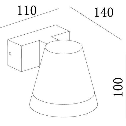 Deko-Light 731076 - Aplique LED para exterior SERPENTIS LED/6,2W/230V IP54 negro