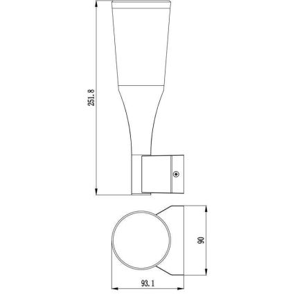 Deko-Light 731083 - Aplique LED para exterior BESSMA LED/9,6W/230V IP54 antracita