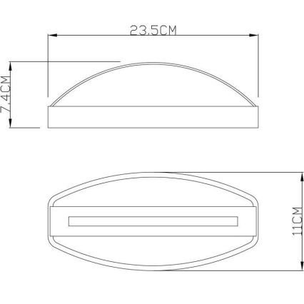Deko-Light 731093 - Aplique LED para exterior ERIDANI LED/13W/230V IP44 antracita