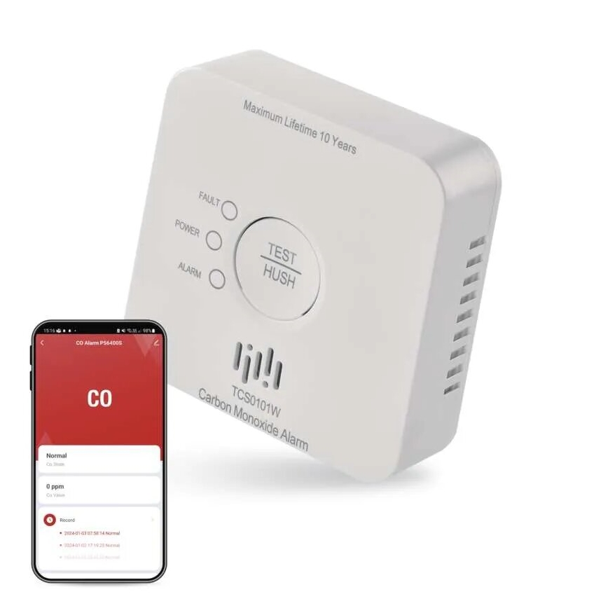 Detector de monóxido de carbono GoSmart 2xAA Wi-Fi Tuya