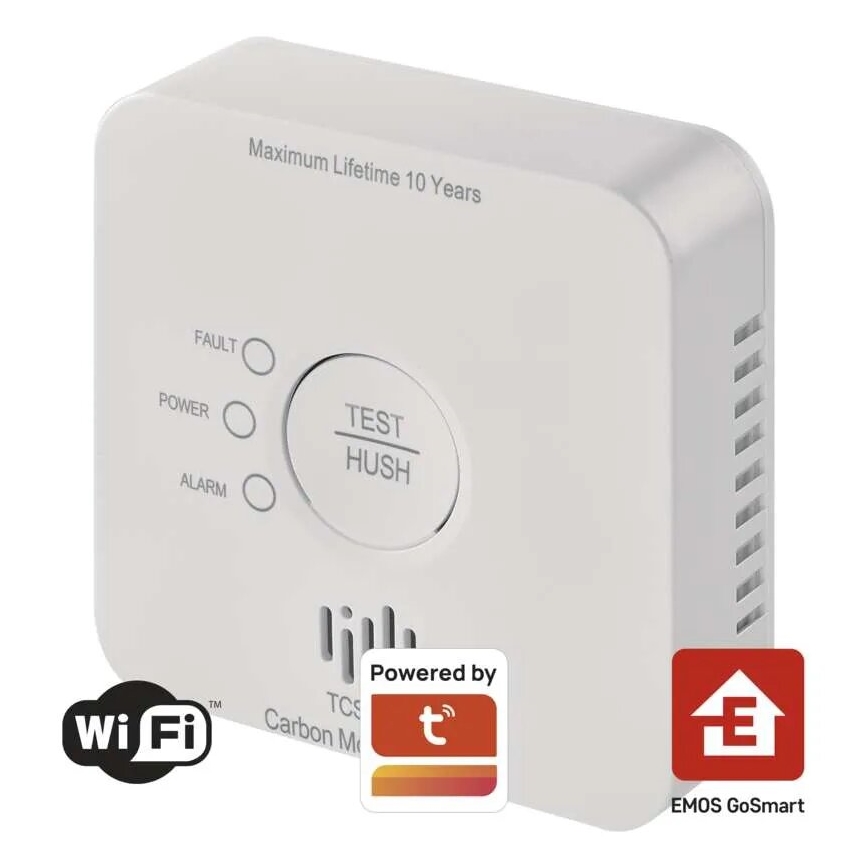 Detector de monóxido de carbono GoSmart 2xAA Wi-Fi Tuya