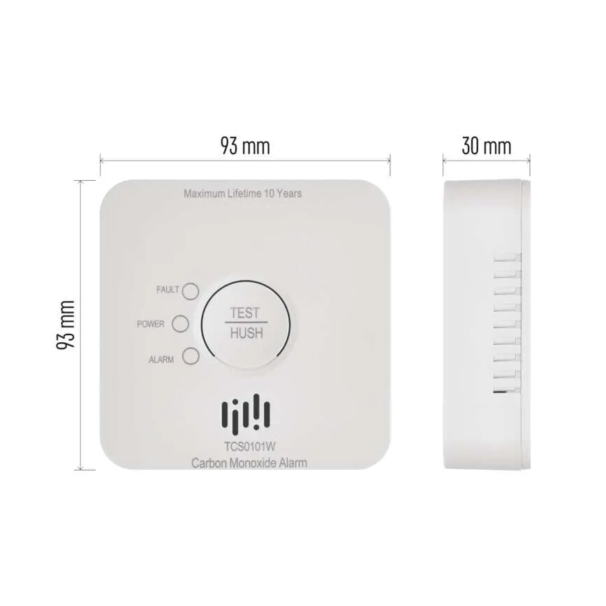 Detector de monóxido de carbono GoSmart 2xAA Wi-Fi Tuya