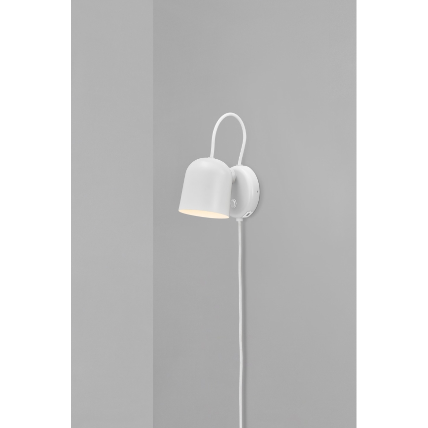 DFTP by Nordlux - Foco de pared con puerto USB ANGLE 1xGU10/25W/230V blanco