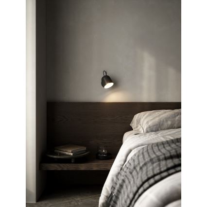 DFTP by Nordlux - Foco de pared con USB port ANGLE 1xGU10/25W/230V negro