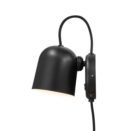 DFTP by Nordlux - Foco de pared con USB port ANGLE 1xGU10/25W/230V negro