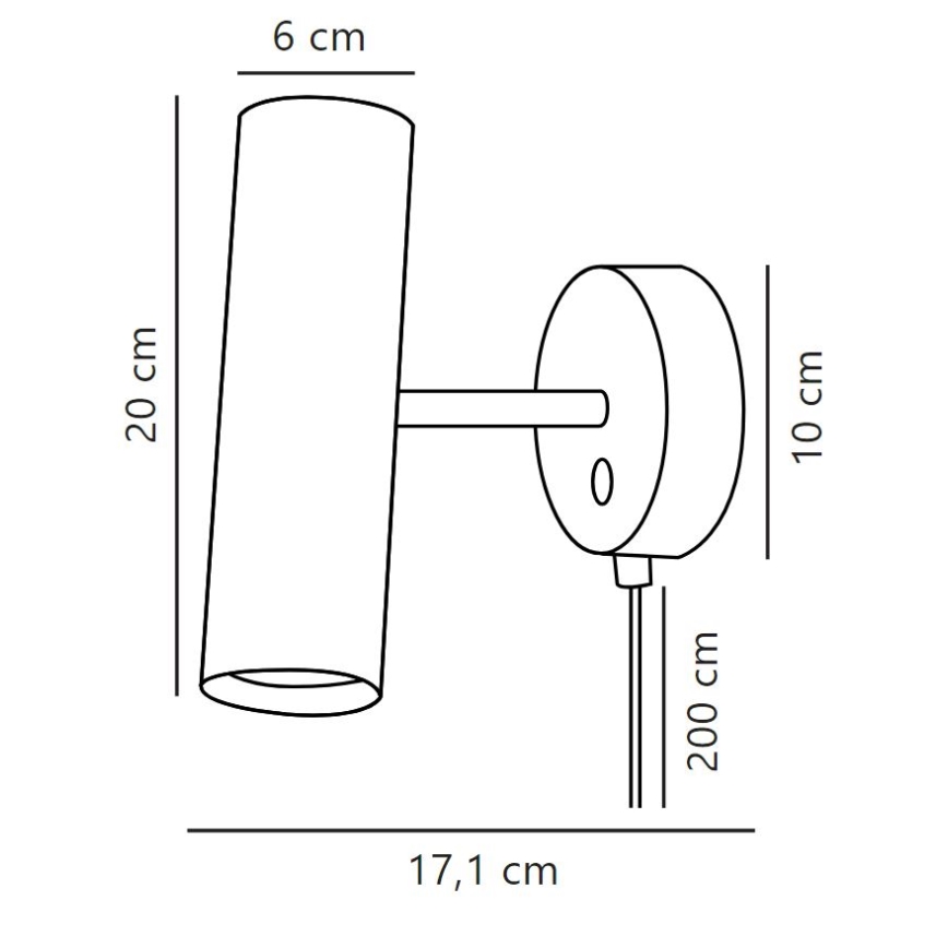 DFTP by Nordlux - Foco de pared MIB 1xGU10/8W/230V blanco