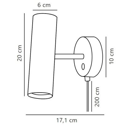 DFTP by Nordlux - Foco de pared MIB 1xGU10/8W/230V negro