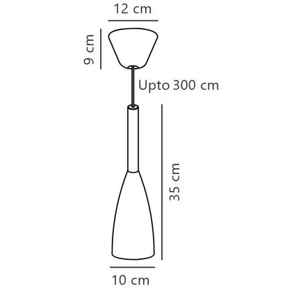 DFTP by Nordlux - Lámpara colgante PURE 1xE27/40W/230V diá. 10 cm blanco/nogal