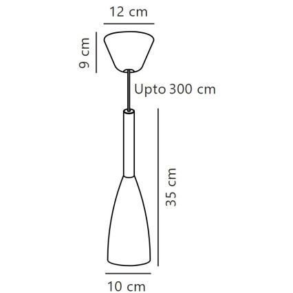 DFTP by Nordlux - Lámpara colgante PURE 1xE27/40W/230V diá. 10 cm negro/nogal