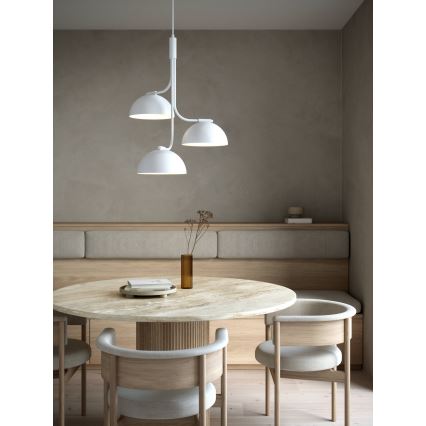DFTP by Nordlux - Lámpara colgante TULLIO 3xE14/25W/230V blanco