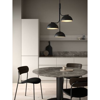DFTP by Nordlux - Lámpara colgante TULLIO 3xE14/25W/230V negro