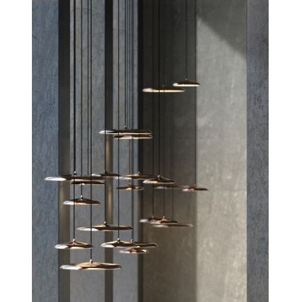 DFTP by Nordlux - Lámpara de araña LED regulable ARTIST LED/14W/230V diá. 25 cm cobre