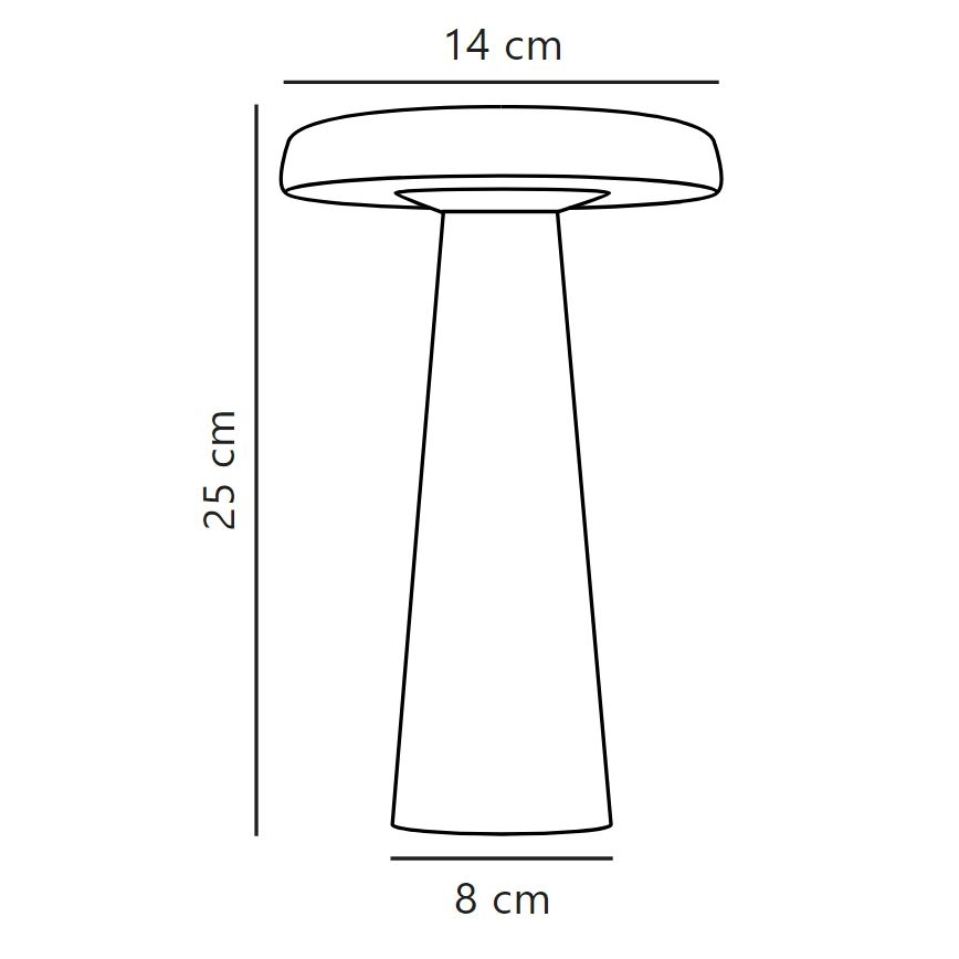 DFTP by Nordlux - Lámpara de mesa LED regulable de exterior ARCELLO LED/2,8W/3,7V IP54
