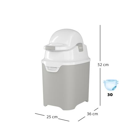 DiaperChamp - Papelera de pañales ONE gris
