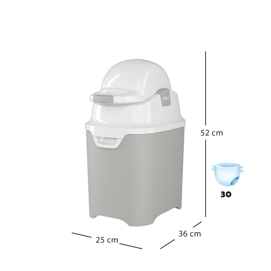 DiaperChamp - Papelera de pañales ONE gris