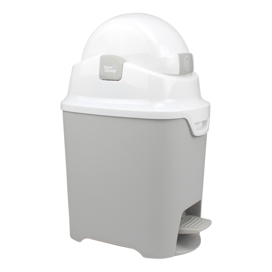 DiaperChamp - Papelera de pañales ONE HANDSFREE gris