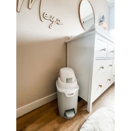 DiaperChamp - Papelera de pañales ONE HANDSFREE gris