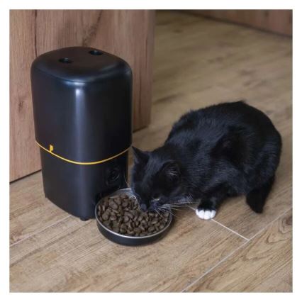 Dispensador automático de alimentos 4 l/5V/3xD negro Wi-Fi