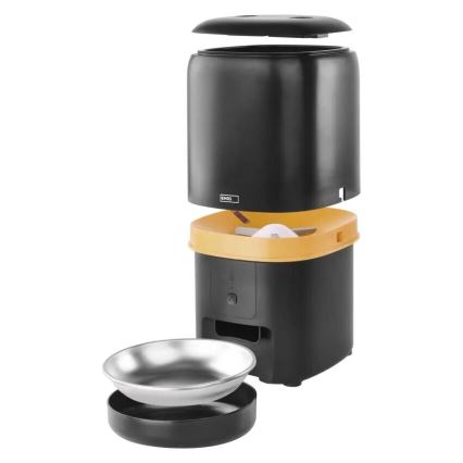 Dispensador automático de alimentos 4 l/5V/3xD negro Wi-Fi