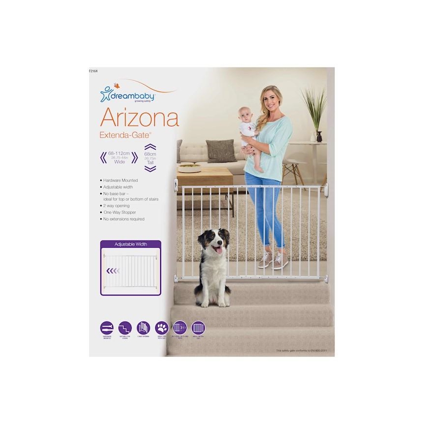 Dreambaby - Barrera de seguridad ARIZONA 68-112 cm