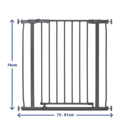 Dreambaby - Barrera de seguridad AVA 75-81 cm gris