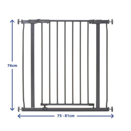 Dreambaby - Barrera de seguridad AVA 75-81 cm gris