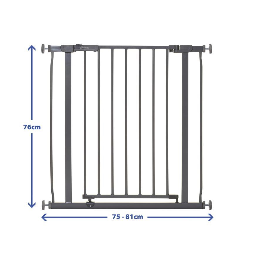 Dreambaby - Barrera de seguridad AVA 75-81 cm gris