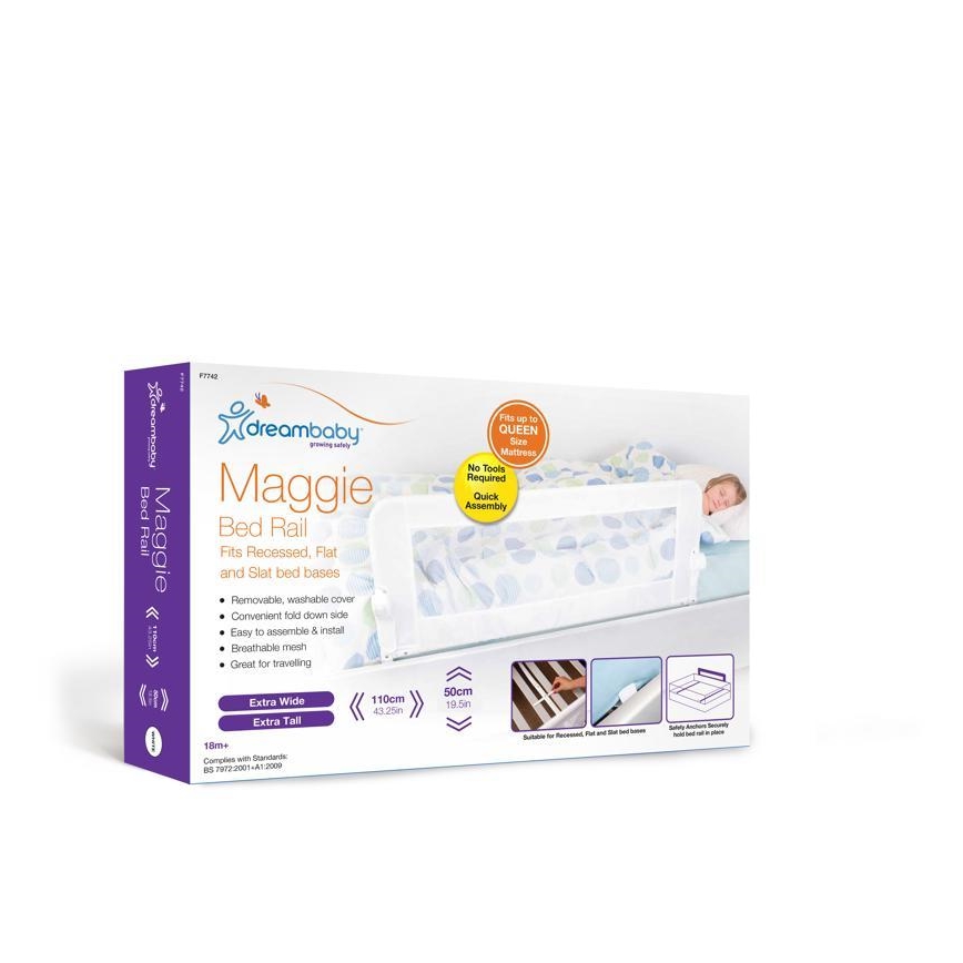 Dreambaby - Barrera de seguridad para la cama MAGGIE 110x50 cm
