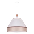 Duolla - Lámpara colgante AVIGNON 1xE27/15W/230V diá. 50 cm blanco/beige