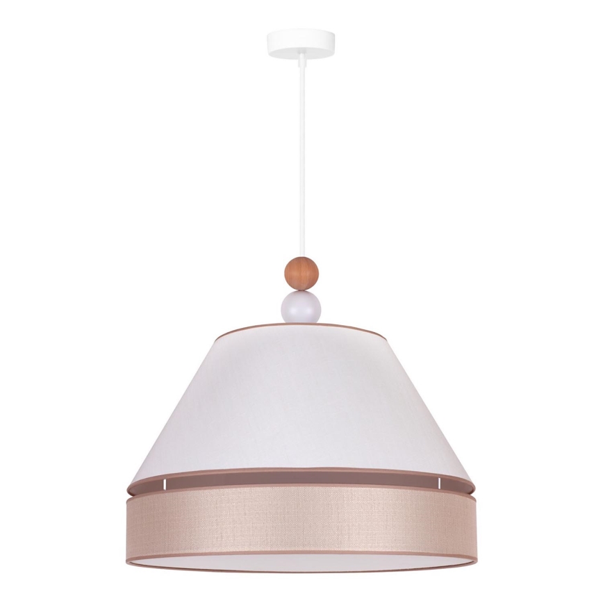 Duolla - Lámpara colgante AVIGNON 1xE27/15W/230V diá. 50 cm blanco/beige