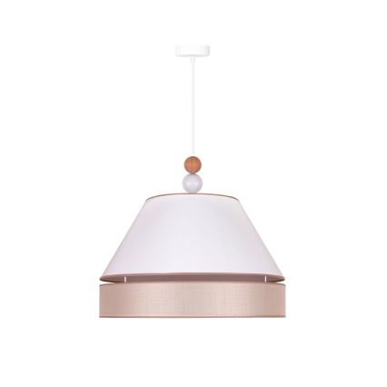 Duolla - Lámpara colgante AVIGNON 1xE27/15W/230V diá. 50 cm blanco/beige